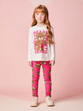 Momi Girls' Set – Long Sleeve Little Bear Knit