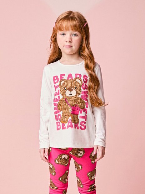 Momi Girls' Set – Long Sleeve Little Bear Knit