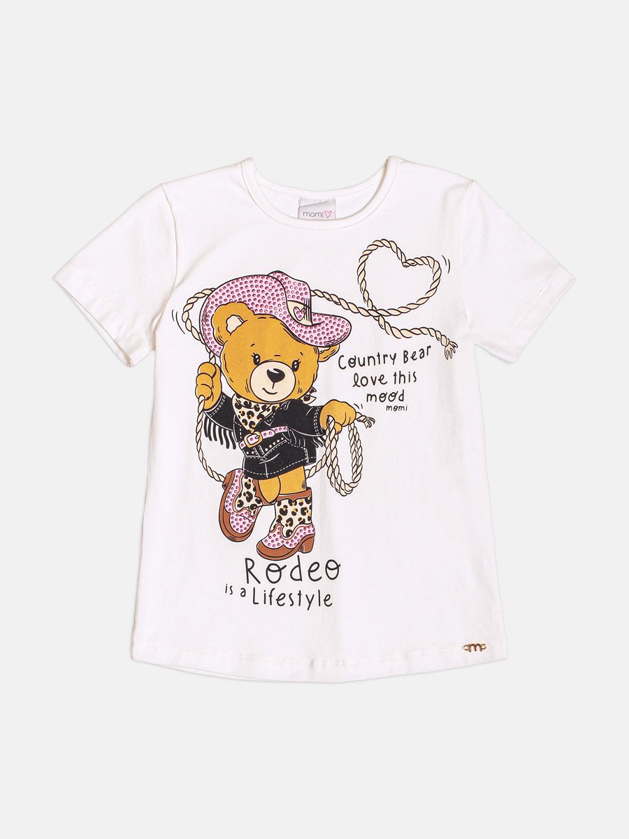 Momi Girls' Set – Short Sleeve Country Bear