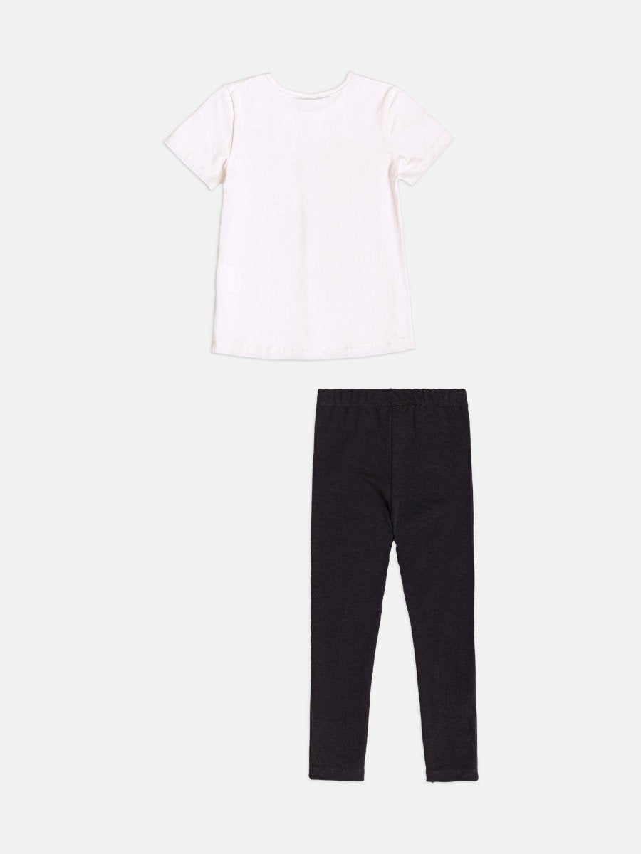 Momi Girls' Set – Short Sleeve Country Bear