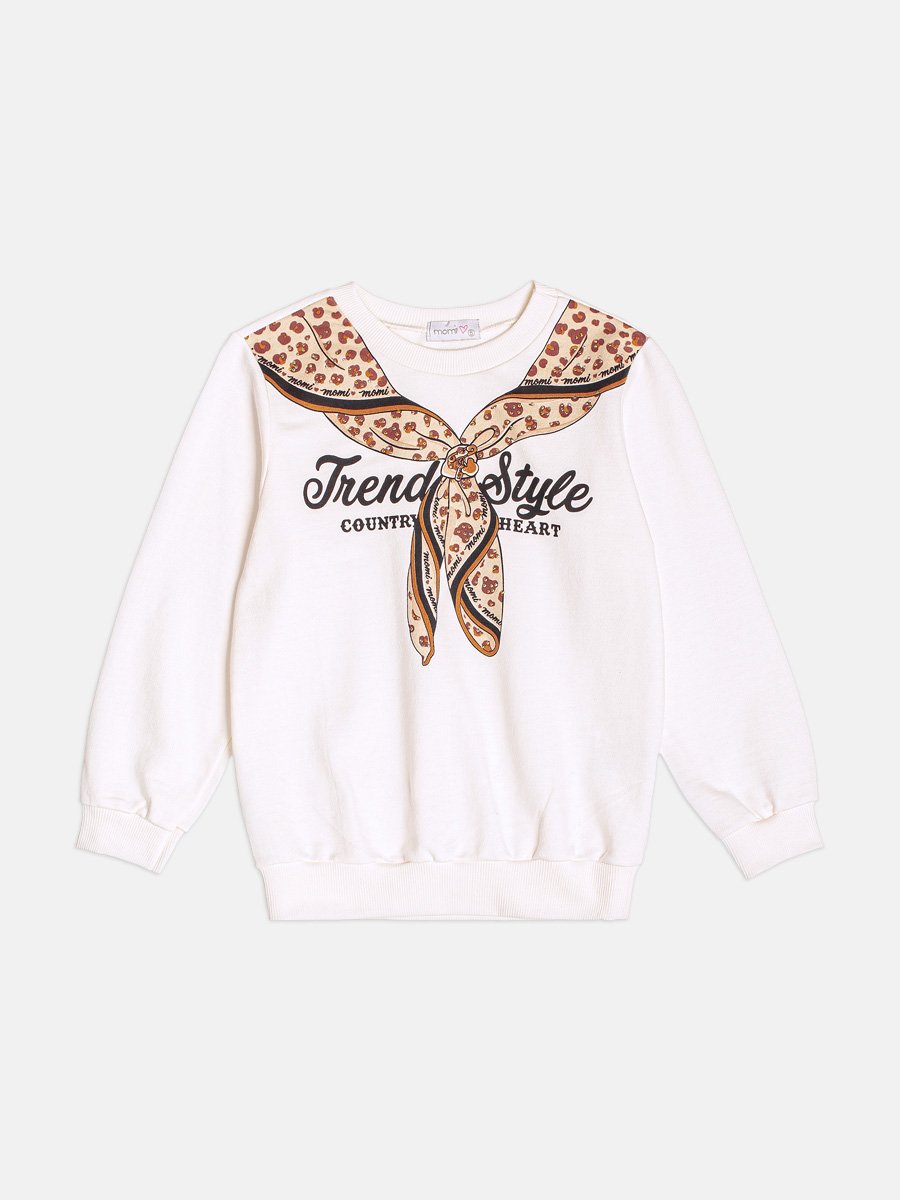Momi Girls' Set – Long Sleeve with Scarf Print