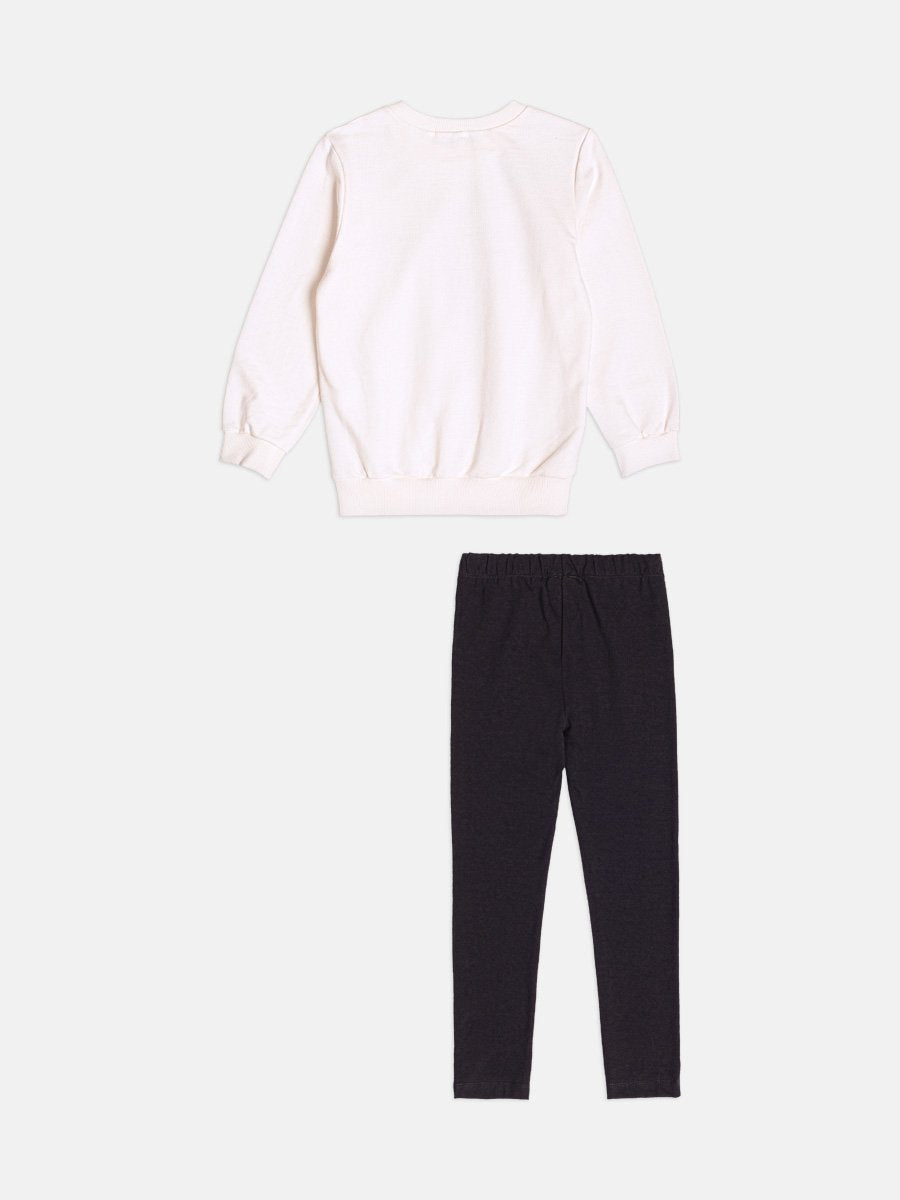 Momi Girls' Set – Long Sleeve with Scarf Print