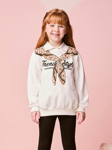 Momi Girls' Set – Long Sleeve with Scarf Print