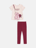 Children's Set Girl with Heart Bag