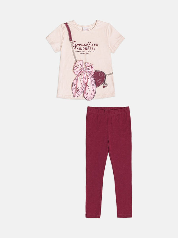 Children's Set Girl with Heart Bag