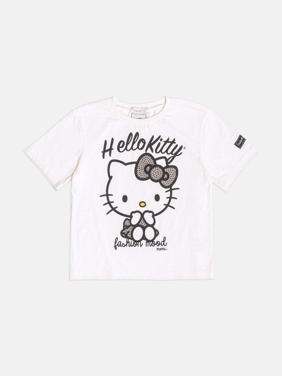Momi Girls' Top – Rhinestones Hello Kitty