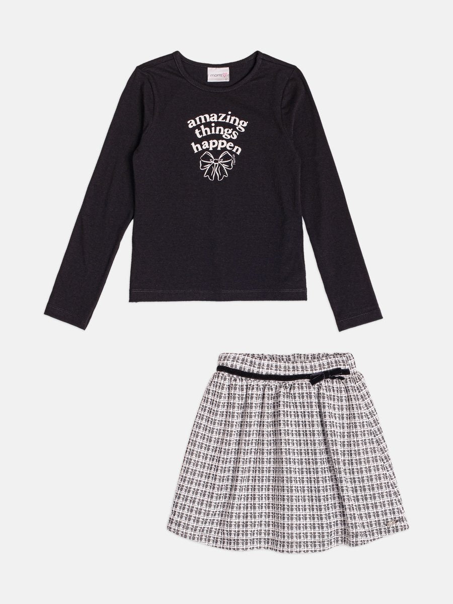Children's Set in Tweed with Rhinestones