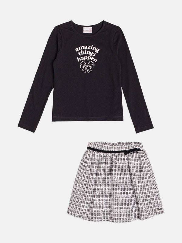 Children's Set in Tweed with Rhinestones