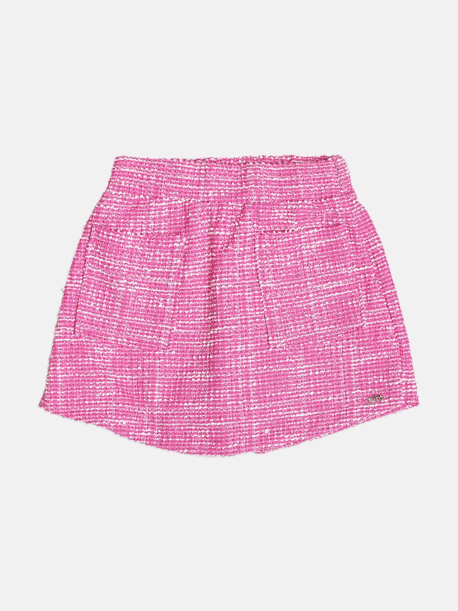 Momi Girls' Set – Tweed Pink with Pocket