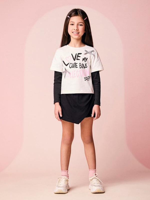 Asymmetrical Children's Set with Bows