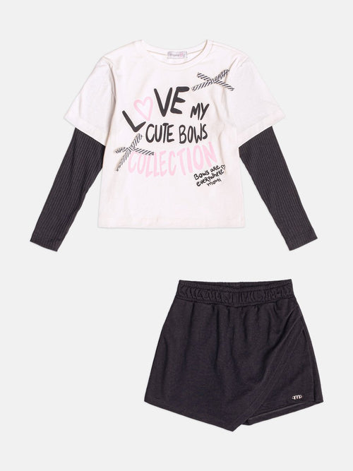 Asymmetrical Children's Set with Bows