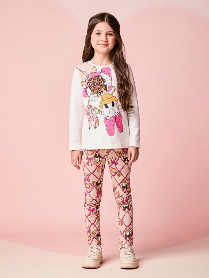 Momi Girls' Set – Long Sleeve Daisy Duck