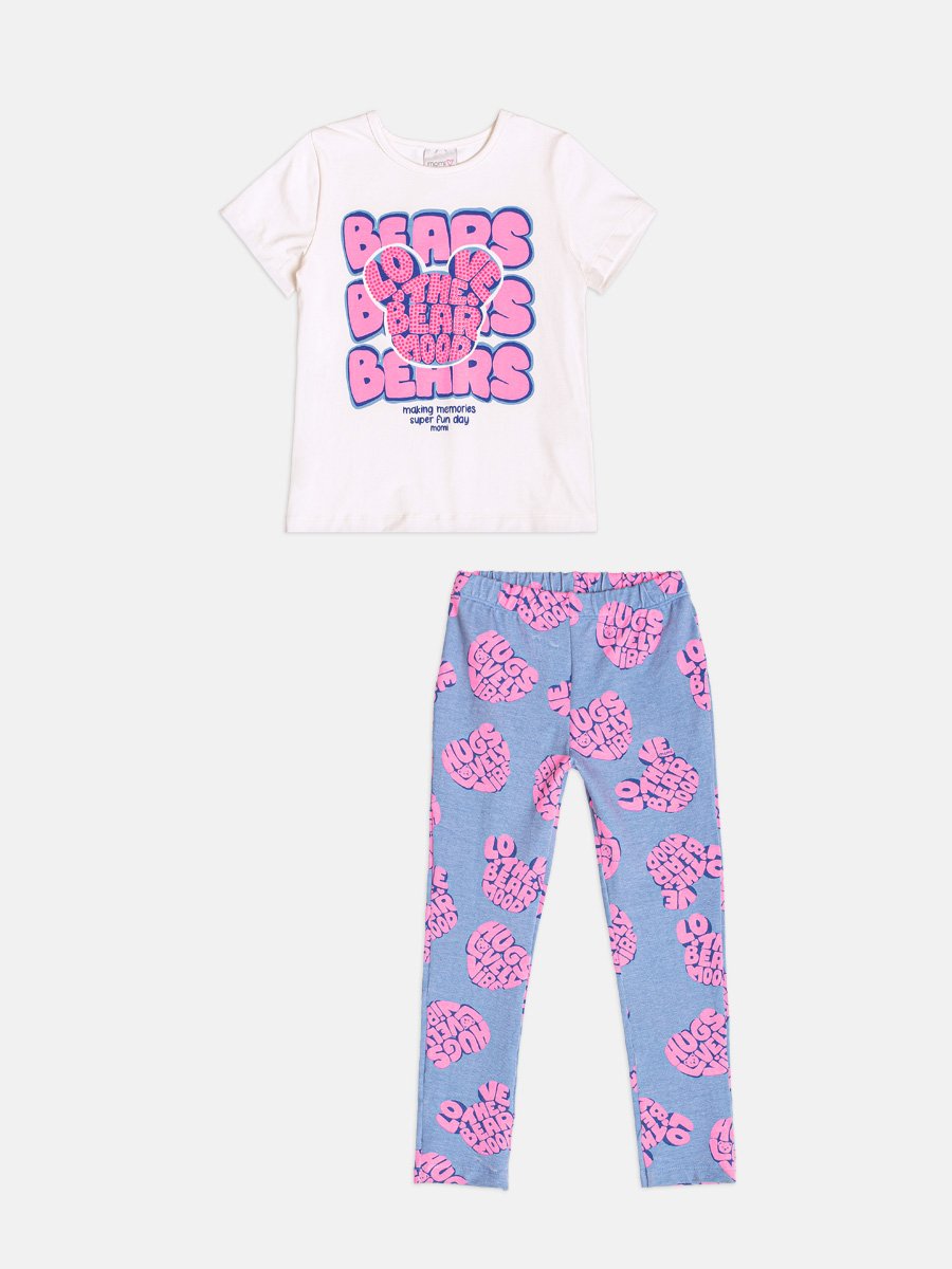 Cool Bear Neon Girl Children's Set with Rhinestones