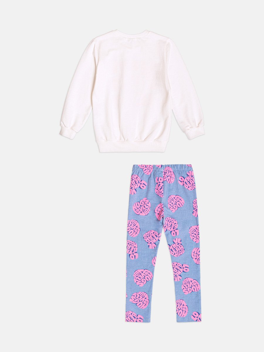 Girls Neon Bear Cool Sweatsuit Set