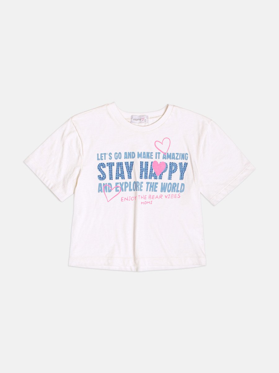Stay Happy Children's Set with Rhinestones