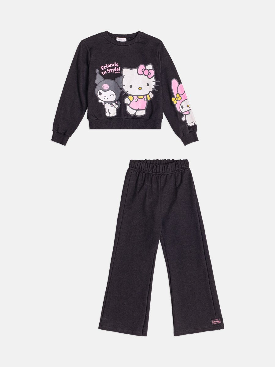 Momi Girls' Set – Fleece Hello Kitty & Friends