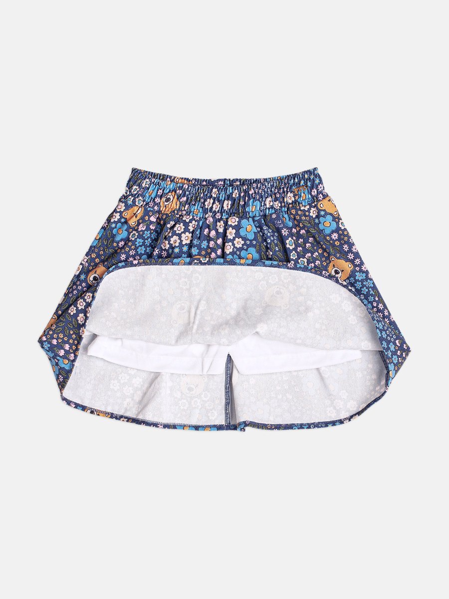Girls Long Sleeve Floral Teddy Bear Set