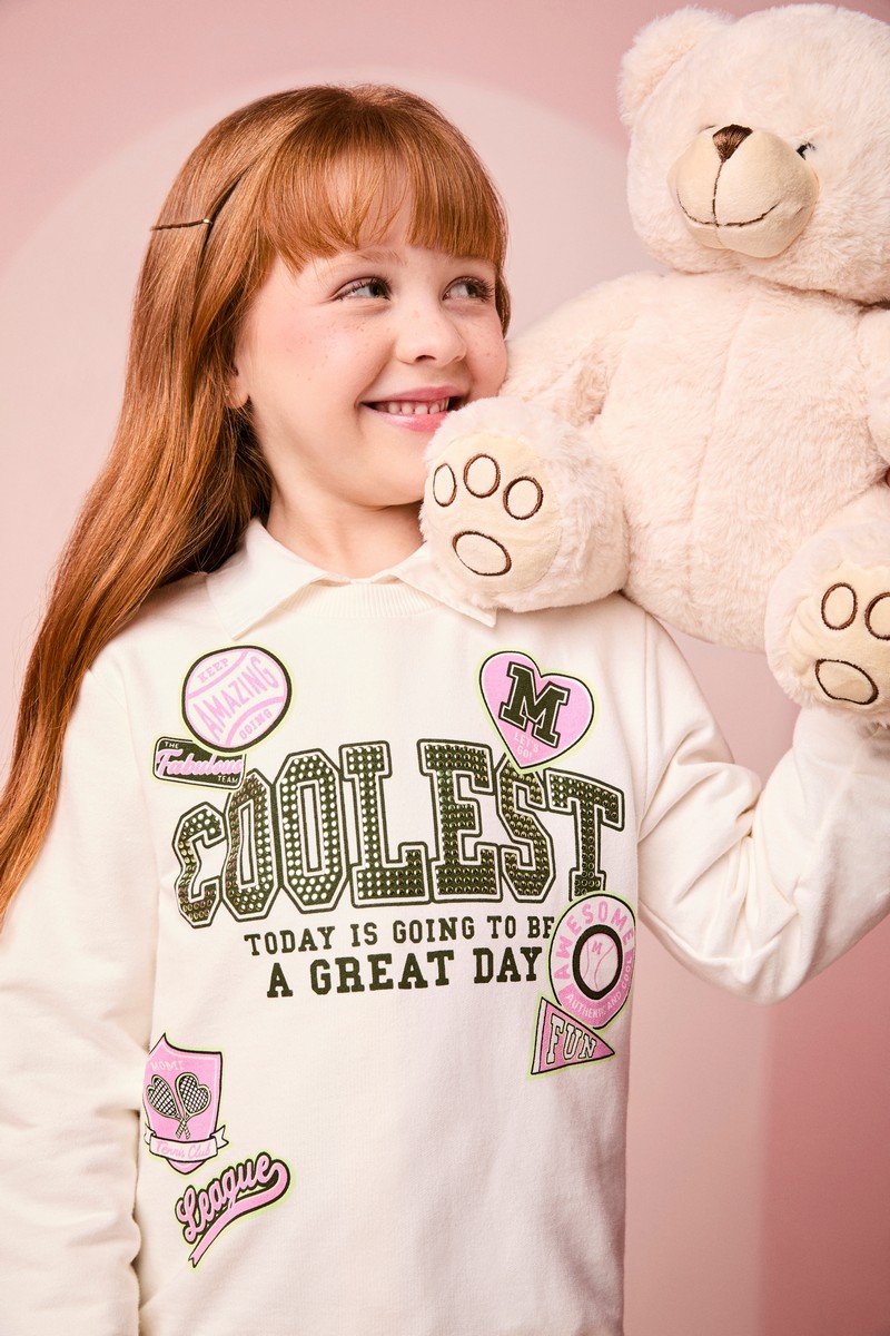 Children's Set of Coolest Sweatshirt with Rhinestones