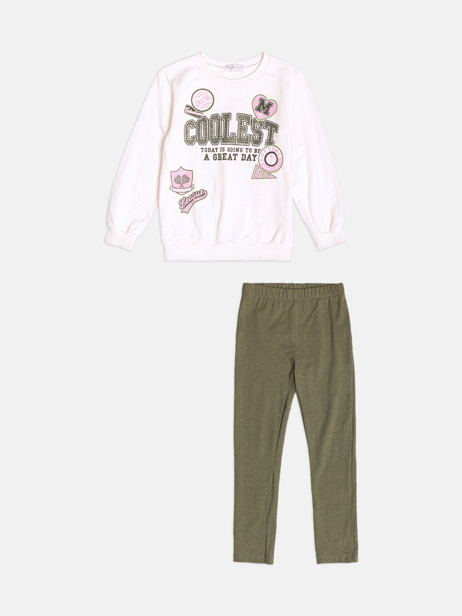 Children's Set of Coolest Sweatshirt with Rhinestones