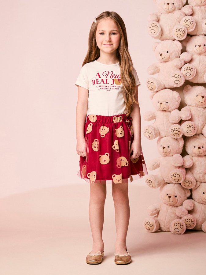 Children's Set for Girls in Teddy Bear Tulle