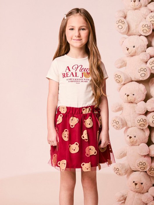 Children's Set for Girls in Teddy Bear Tulle