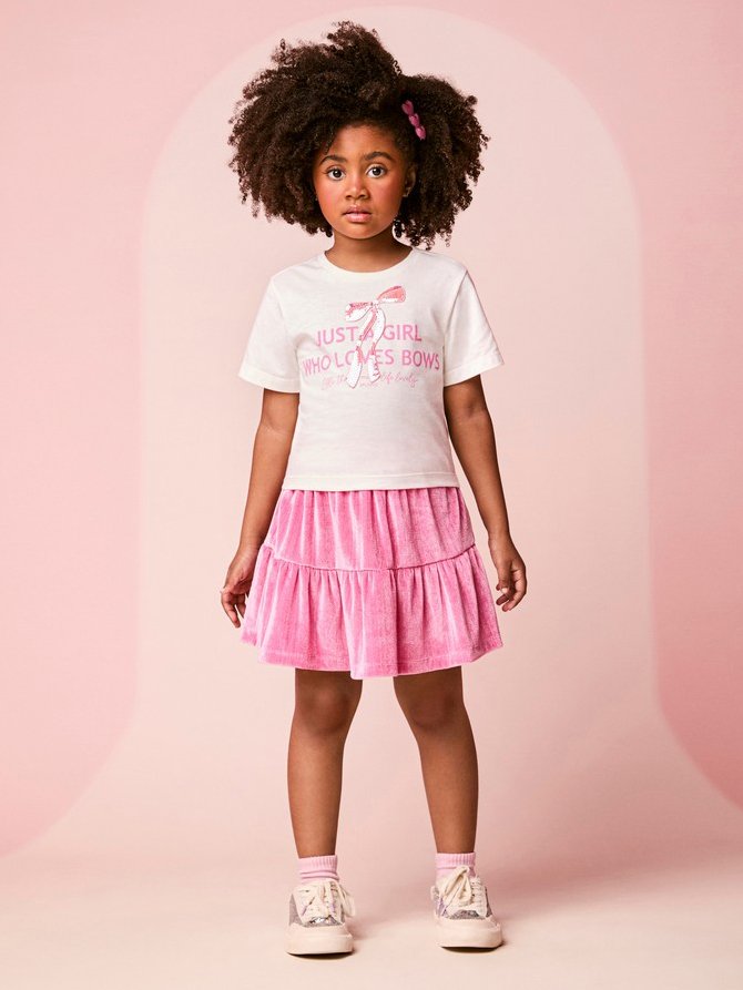 Children's Plush Girl Set with Bow Patch