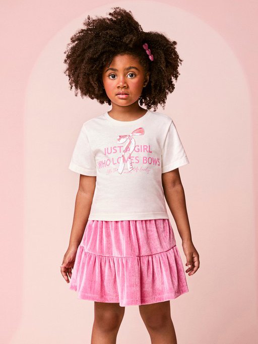 Children's Plush Girl Set with Bow Patch