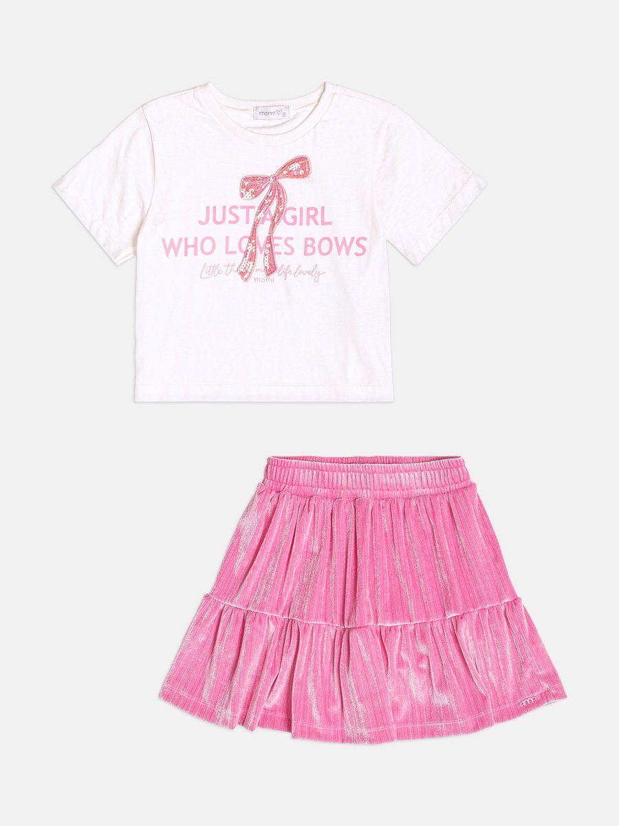 Children's Plush Girl Set with Bow Patch