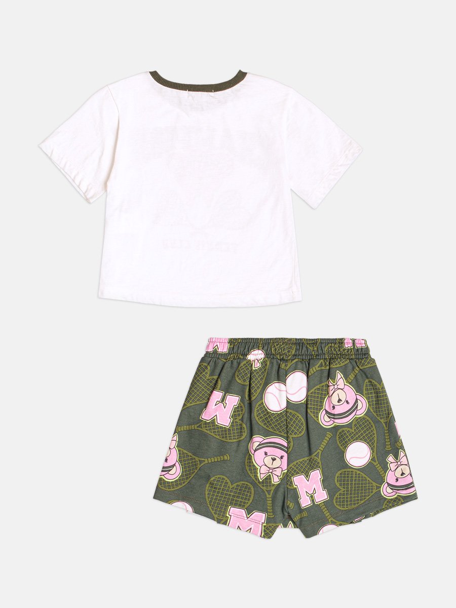 Children's Set Tennis Bear Girl with Rhinestones