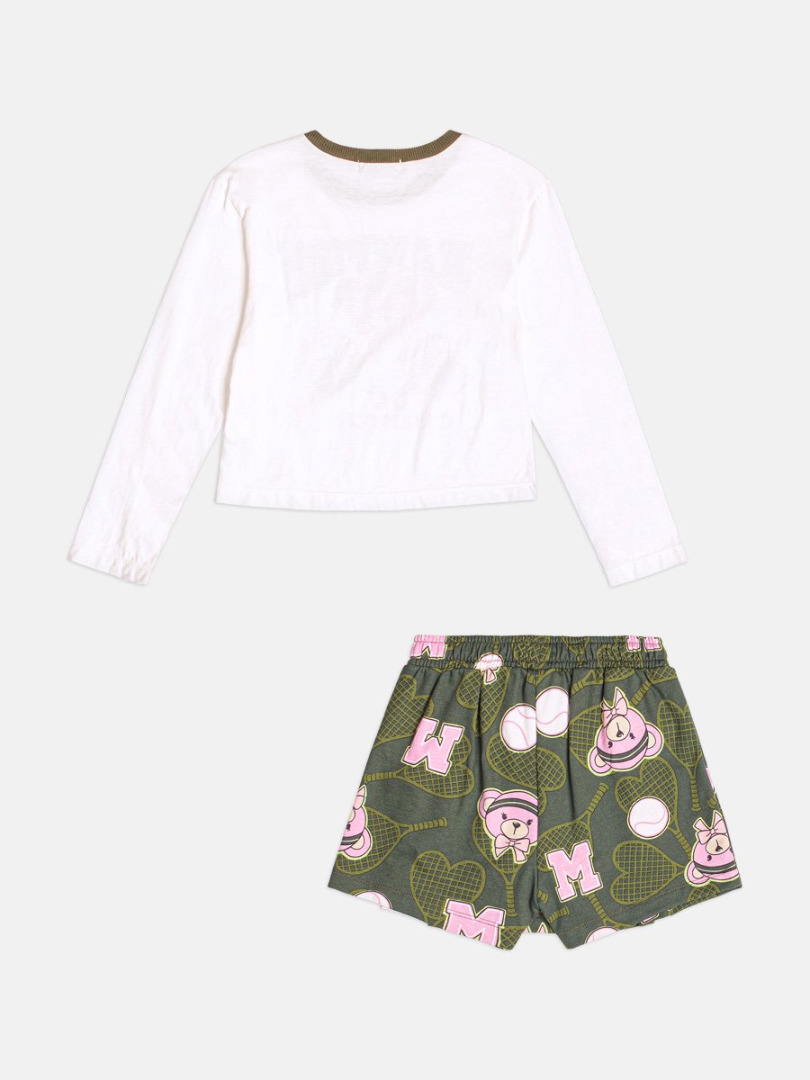 Girls Long Sleeve Tennis Bear Set