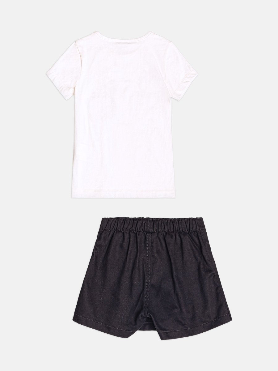 Children's Set Lettering Girl with Pleats