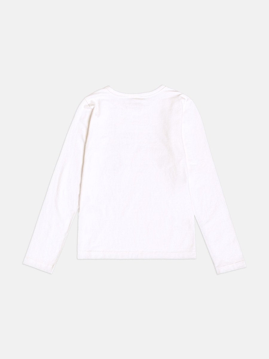Girls Long Sleeve Lettering Set with Pleats
