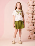 Children's Set for Girls in Velvet with Bow