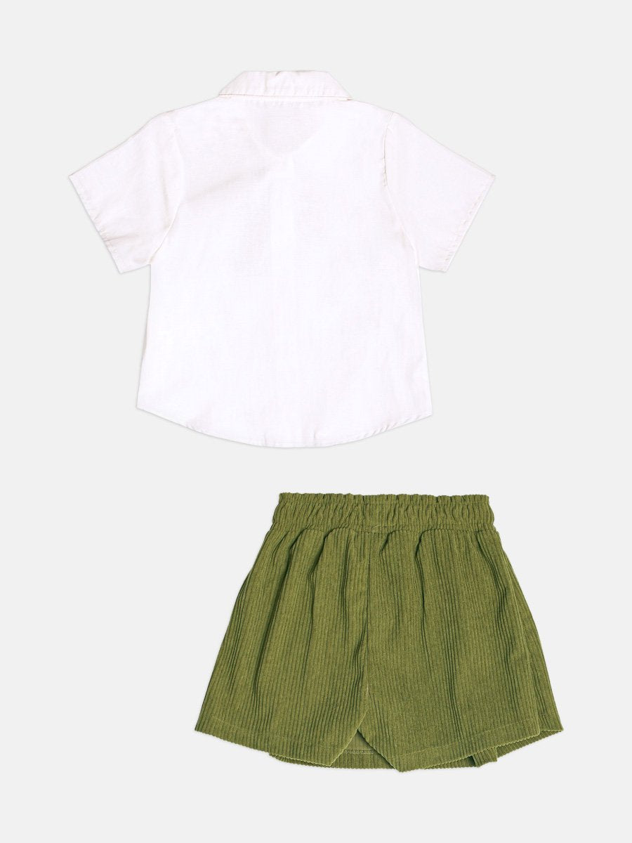 Children's Set for Girls in Velvet with Bow