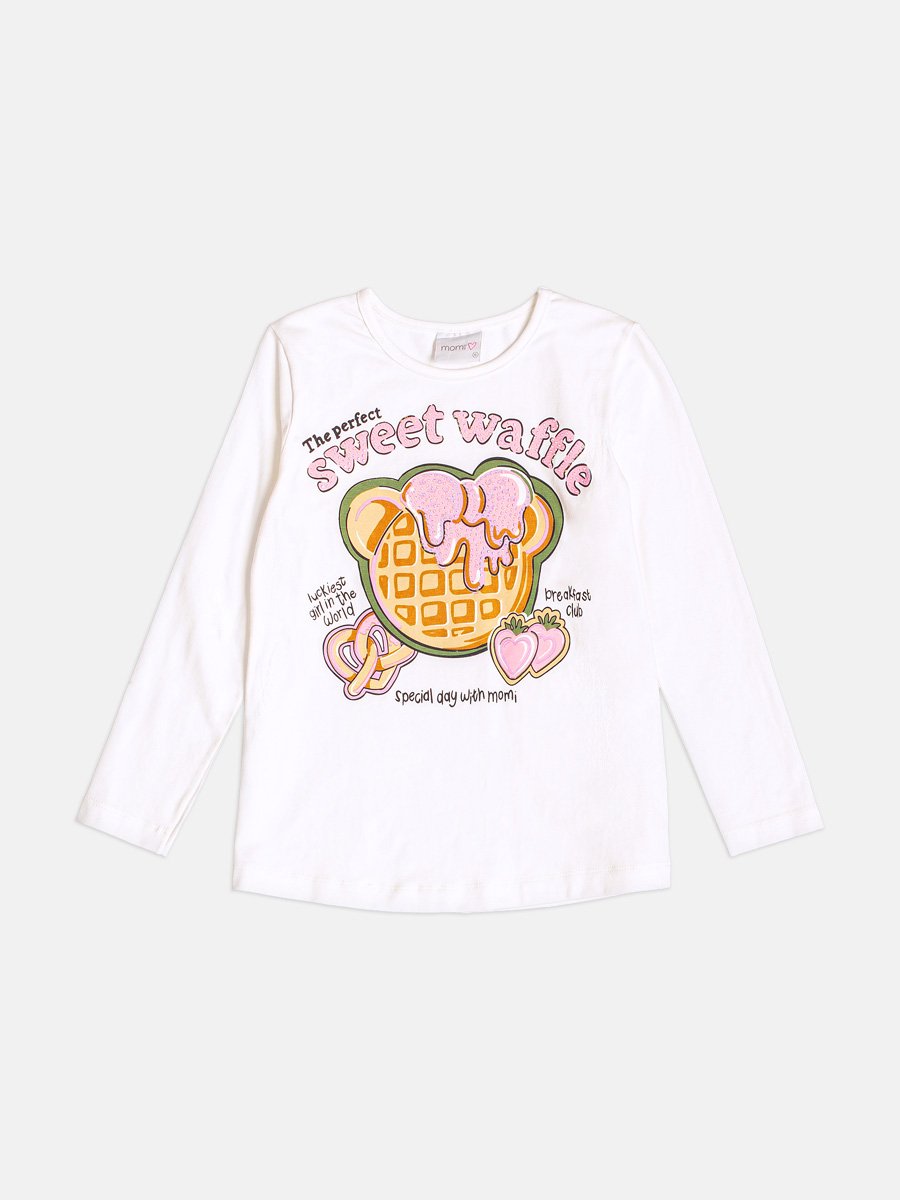 Girls Waffle Bear Set with Rhinestones