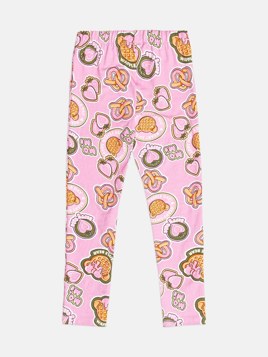 Girls Waffle Bear Set with Rhinestones