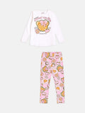 Girls Waffle Bear Set with Rhinestones