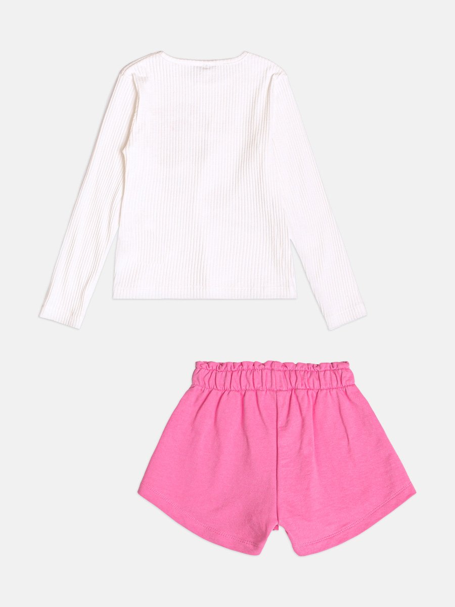 Children's Set for Girls with Waffle Bear Patch