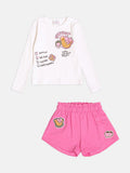 Children's Set for Girls with Waffle Bear Patch