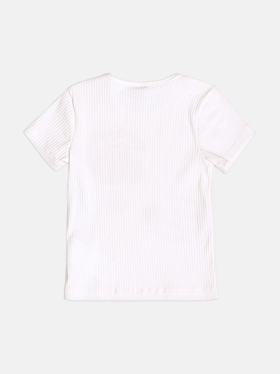 Children's Set for Girls with Waffle Bear Patch