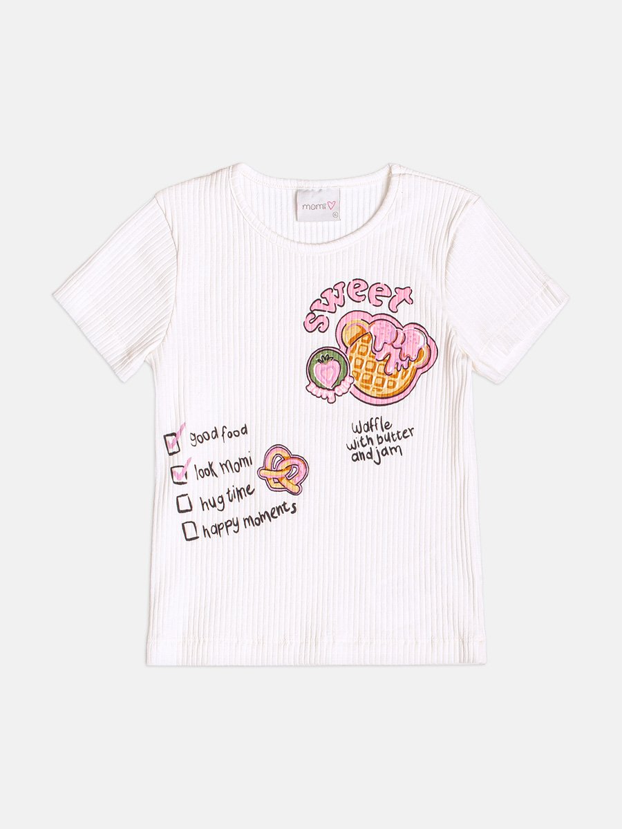 Children's Set for Girls with Waffle Bear Patch