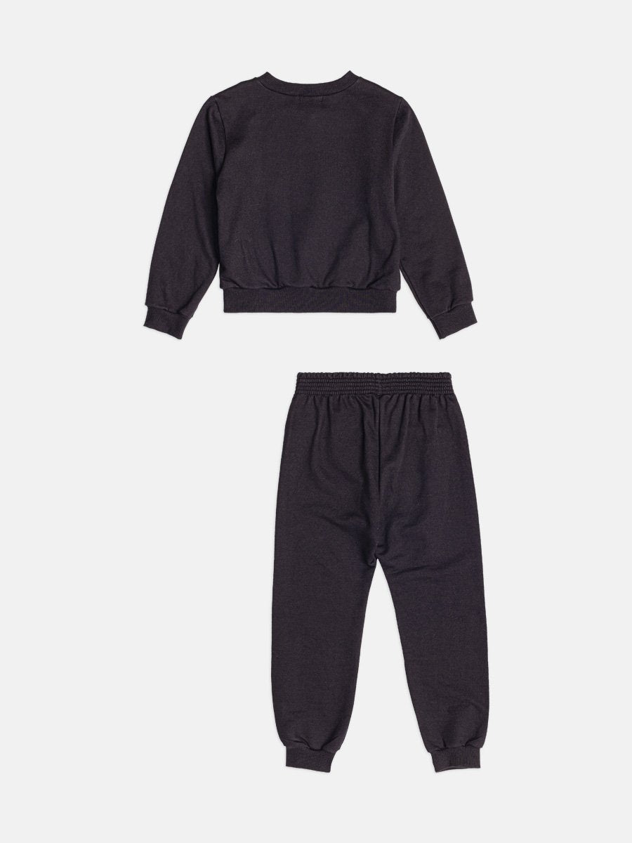 Momi Girls' Set – Fleece with Heart Rhinestones