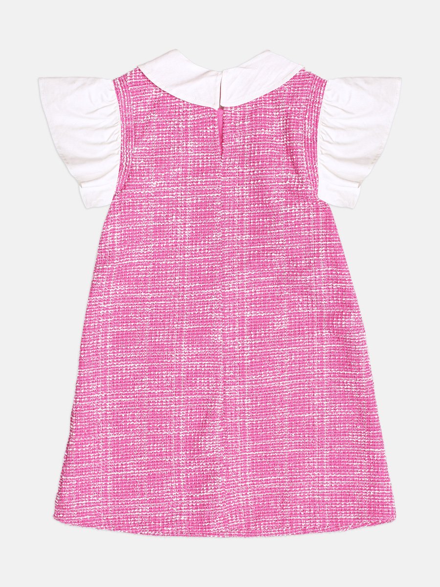 Children's Tweed Dress with Collar