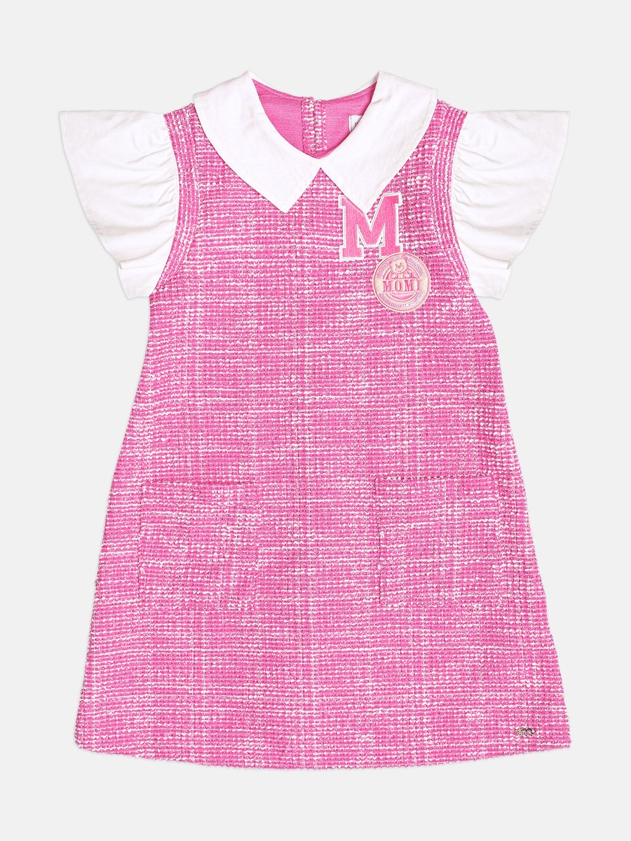 Children's Tweed Dress with Collar