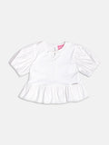 Off Blouse with Balloon Sleeves