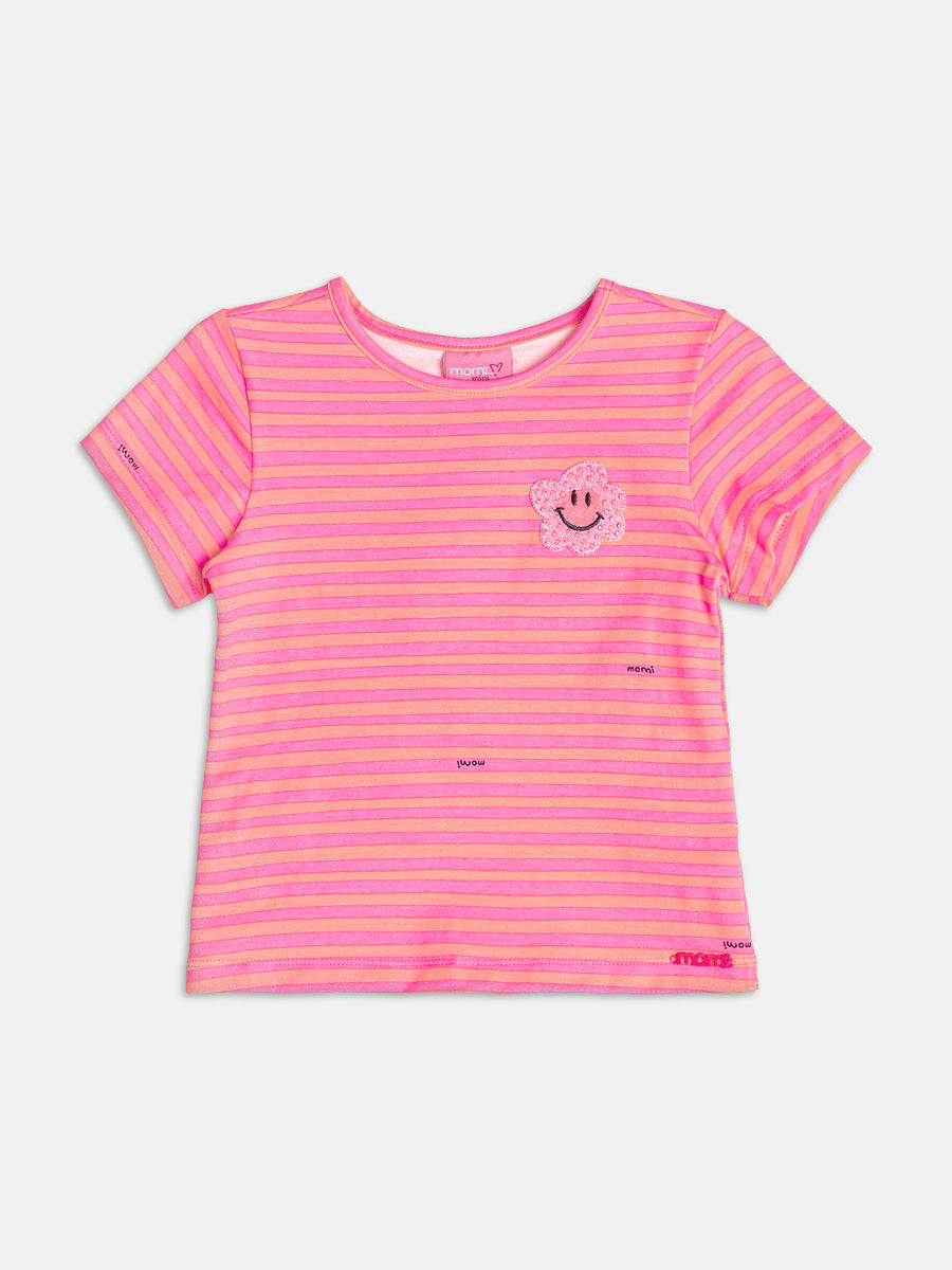 Compose Striped Blouse with Patch
