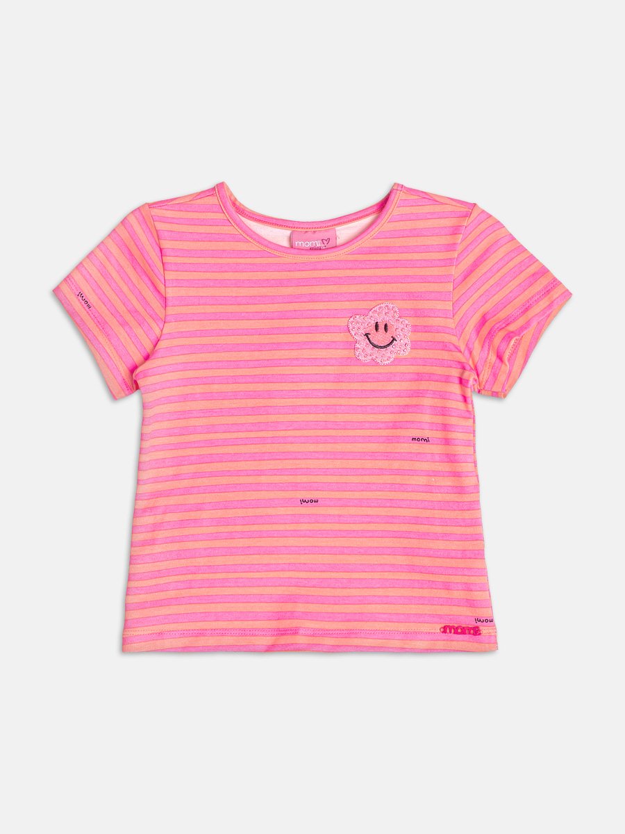 Compose Striped Blouse with Patch