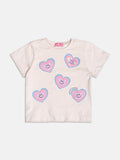 Hearts Blouse with Sequins