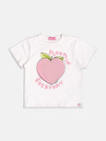 Peach Off Blouse With Rhinestones