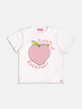 Peach Off Blouse With Rhinestones